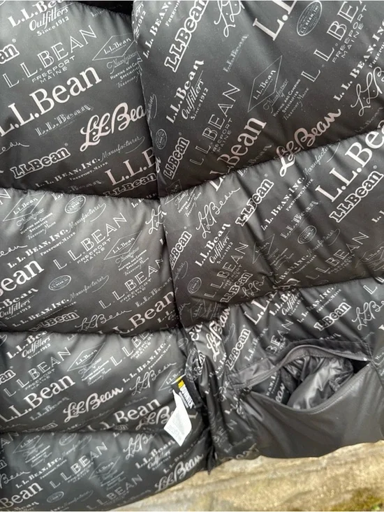 Vintage Ll Bean Black Goose Down Filled Puffer Vest Sz XL Downtek - Picture 6 of 6